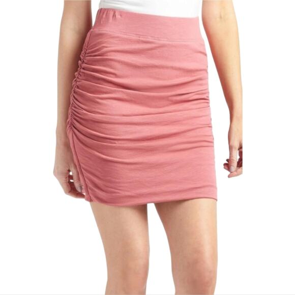 Sundry For Evereve Soleil La Lune Mauve Jam Ruched Mini Skirt Size 2 Medium New! - Picture 8 of 16